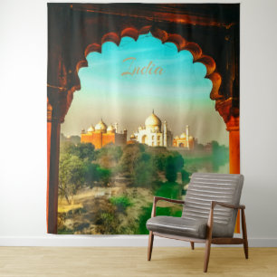 India Taj Mahal Tapestry