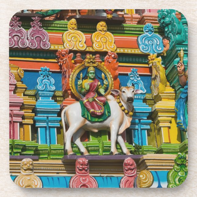 INDIA, Tamil Nadu, Chennai: Kapaleeshwarar Beverage Coaster (Front)