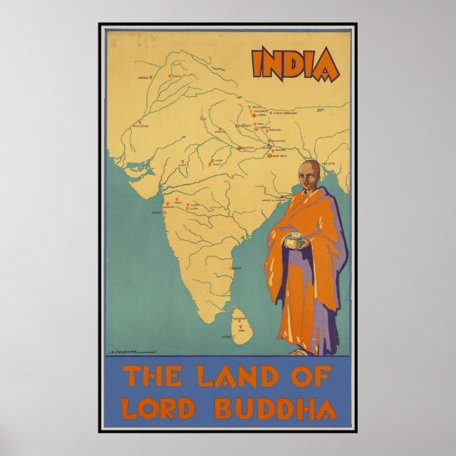India The land of Lord Buddha Poster (Front)