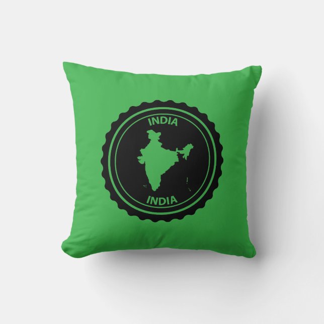 India Throw Pillow (Front)