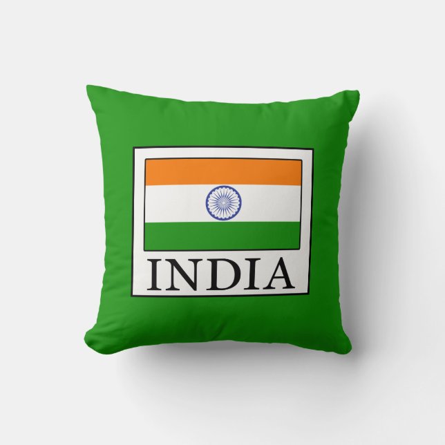 India Throw Pillow (Front)