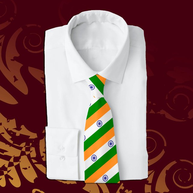 India Ties, fashion Indian Flag, business Neck Tie (Creator Uploaded)