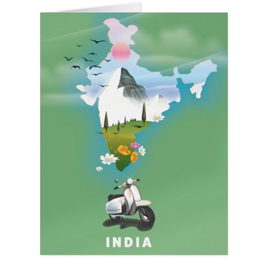 India travel poster cards (Front)