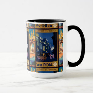India Travel Poster collage mugs