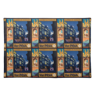 India Travel Poster collage placemats
