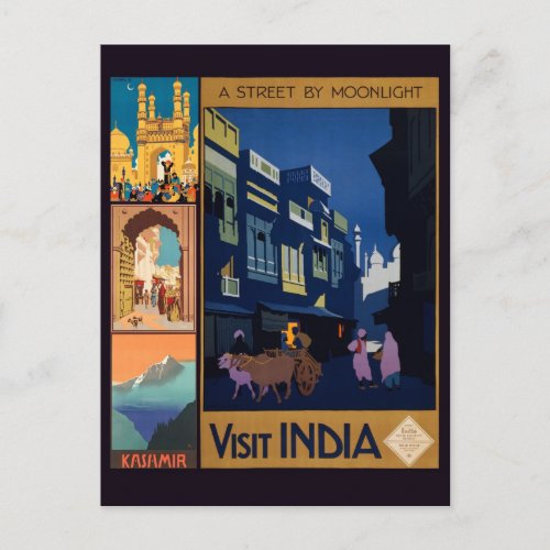India Travel Poster collage postcards