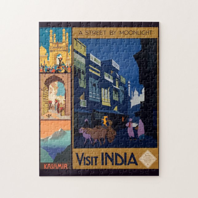 India Travel Poster collage puzzle (Vertical)