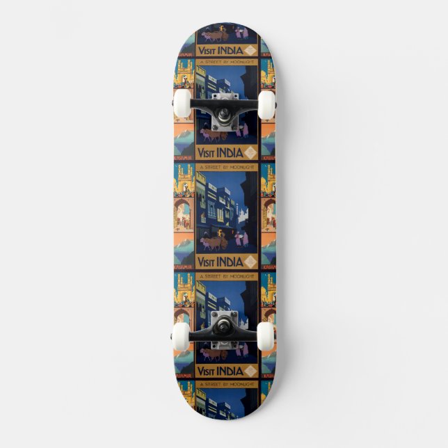 India Travel Poster collage skateboards (Front)