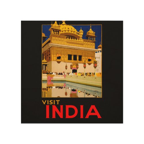 India travel poster indian vintage art