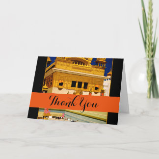 India travel poster indian vintage art letterpress thank you card