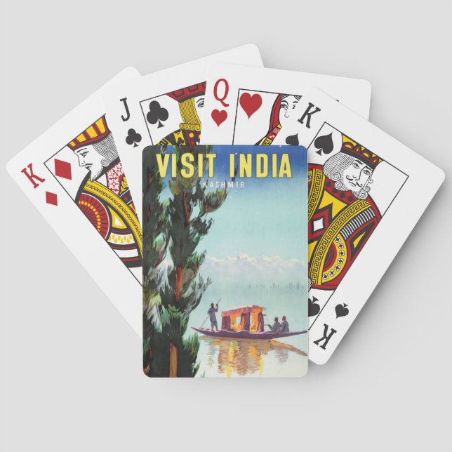 India Travel Poster playing cards (Back)