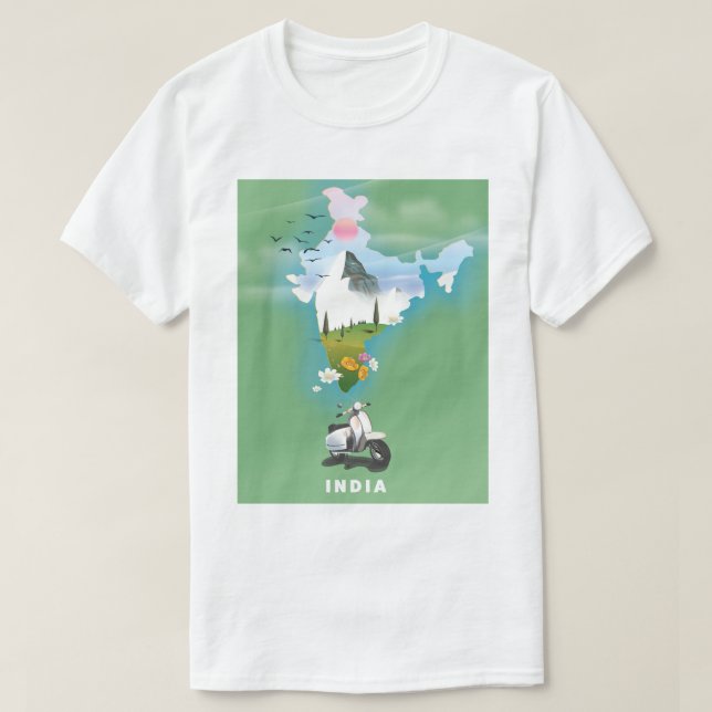 India travel poster T-Shirt (Design Front)