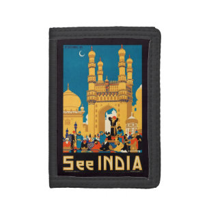 India Travel Poster wallets