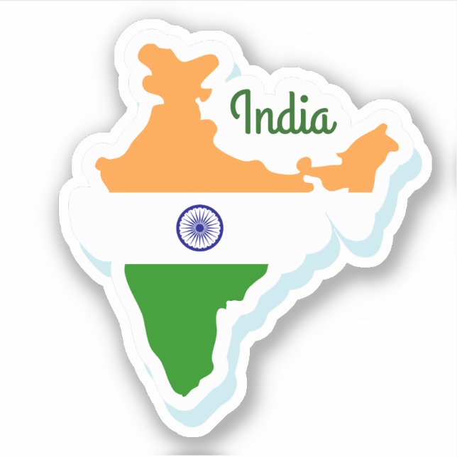 India Travel Vinyl Sticker (Front)
