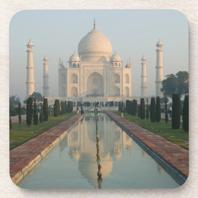 INDIA, Uttar Pradesh, Agra: Taj Mahal, Morning Drink Coaster (Front)