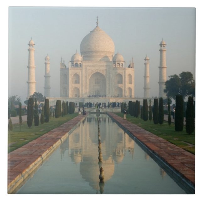 INDIA, Uttar Pradesh, Agra: Taj Mahal, Morning Tile (Front)