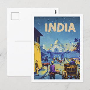 India Vintage Famous Travel Place Postcard