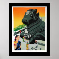 India  vintage poster Visit India