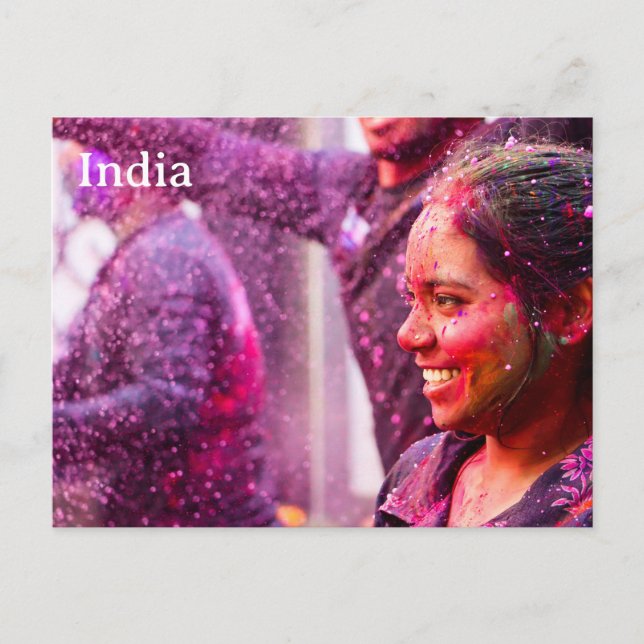 India Vintage Tourism Travel Add Postcard (Front)