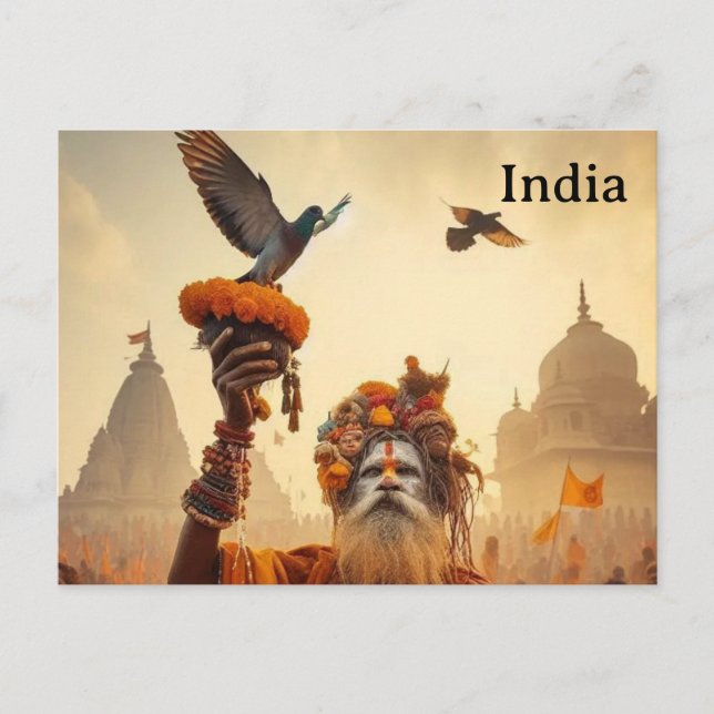 India Vintage Tourism Travel Add Postcard (Front)