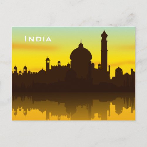India Vintage Tourism Travel Add Postcard