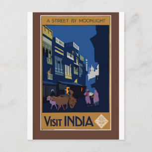 India Vintage Travel Postcard