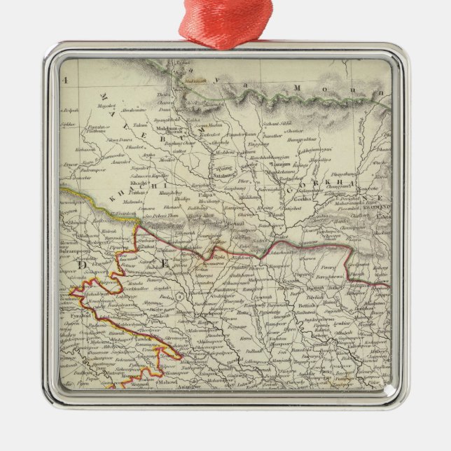 India X Metal Ornament (Front)