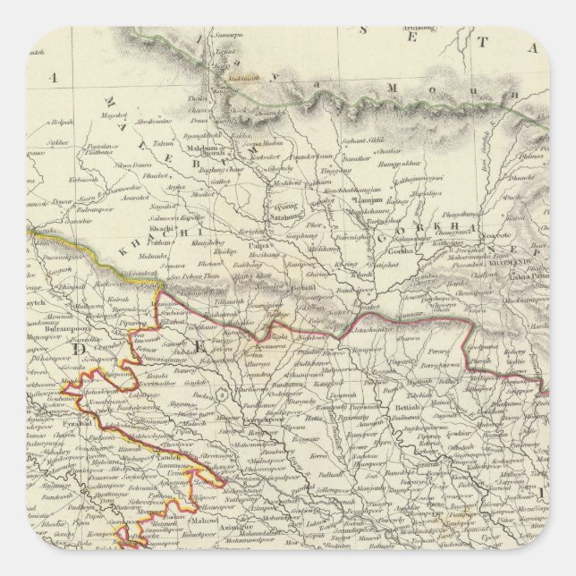 India X Square Sticker (Front)