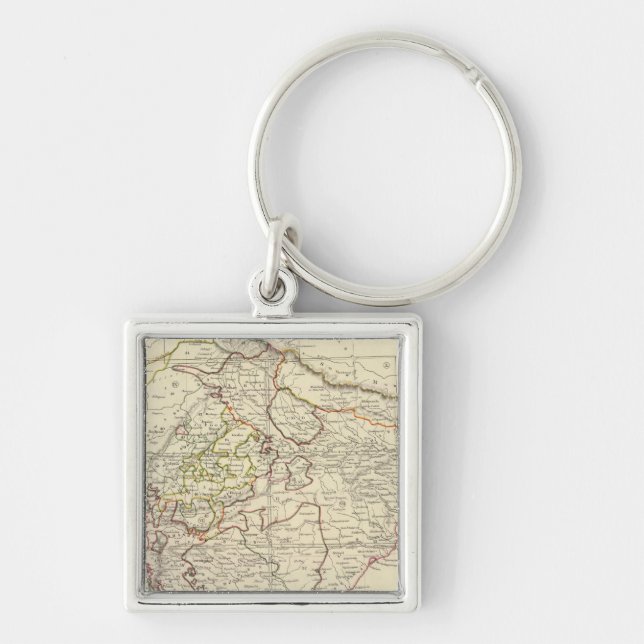 India XII Index map Keychain (Front)