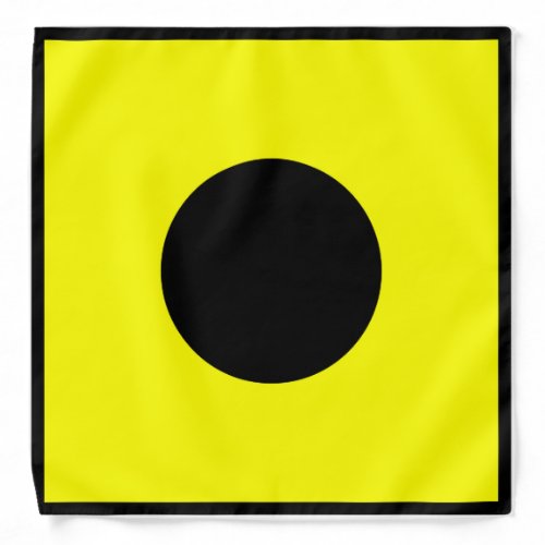 India Yellow with Black Dots Bandana