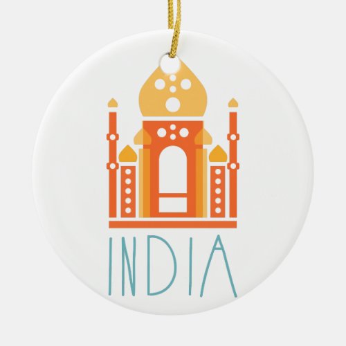 India yoga ceramic ornament