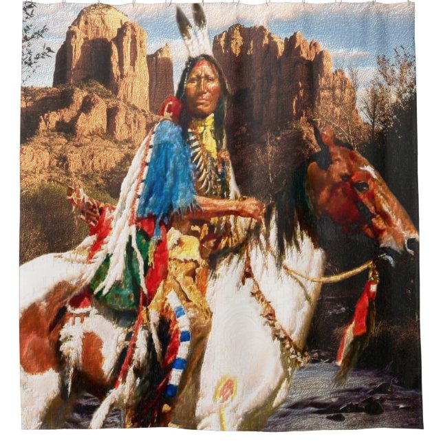 Indian 1A Shower Curtain (Front)