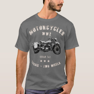 Indian 741 Retro Vintage Motorcycle WW2 T-Shirt