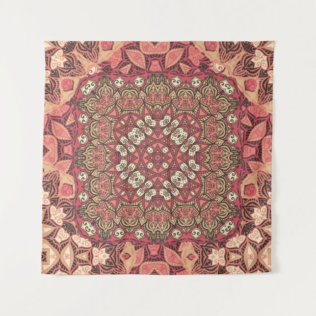 Indian abstract medallion pattern. Boho and gypsy  Tapestry (Front)