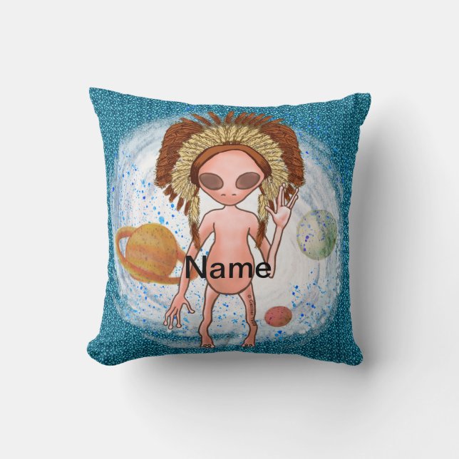 Indian Alien  Pillow (Front)