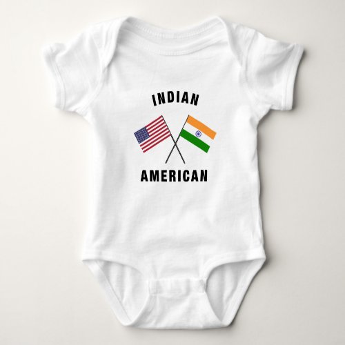 Indian American Flag Baby Bodysuit