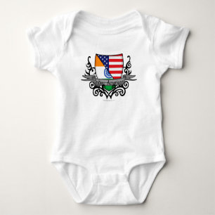 Indian-American Shield Flag Baby Bodysuit