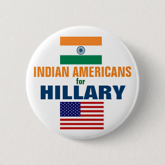 Indian Americans for Hillary 2016 Pinback Button