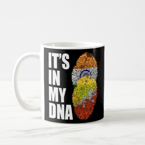Indian And Bhutanese Mix DNA Flag Heritage  Coffee Mug