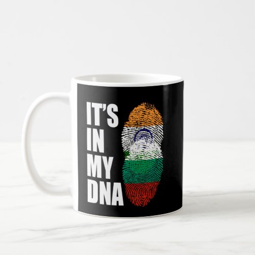 Indian And Bulgarian Mix DNA Flag Heritage  Coffee Mug