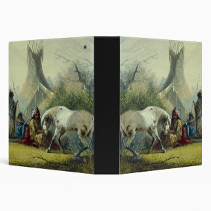 Indian and his Horse 1858 3 Ring Binder