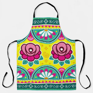 Indian and Pakistani truck art seamless long horiz Apron