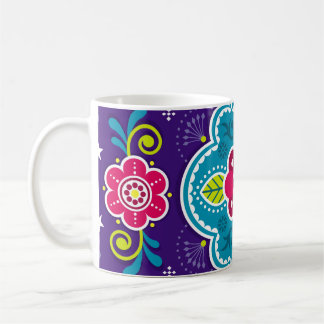 Indian and Pakistani truck art seamless pattern de Coffee Mug