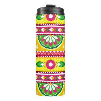 Indian and Pakistani truck art seamless pattern de Thermal Tumbler