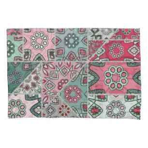 Indian Arabic Patchwork Quilt Vintage Pillow Case