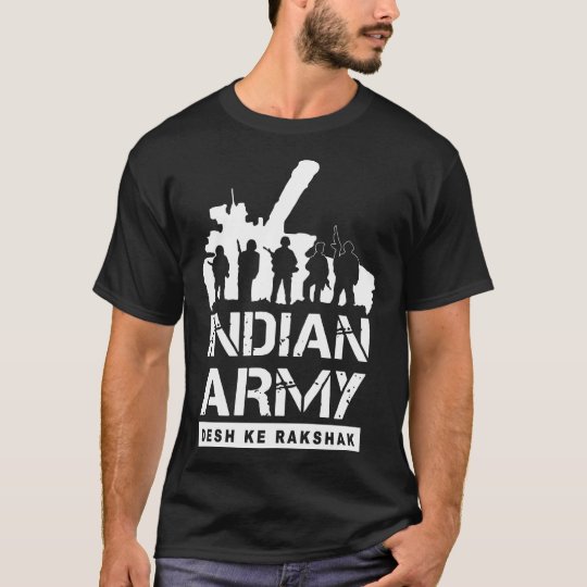 indian army t shirt black