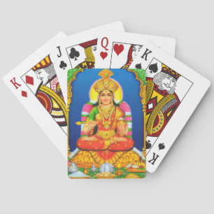 Indian Art Lakshmi Goddess Hindu Religion Poker Cards