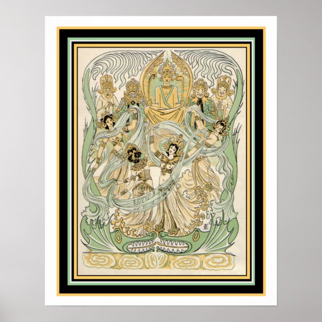 Indian Art Nouveau Print 16 x 20 (Front)