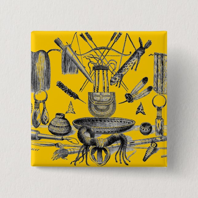 Indian Artifacts Button (Front)