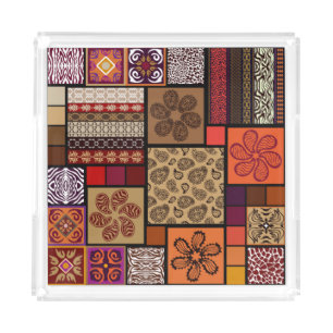 Indian arts, mega seamless creative set. acrylic tray